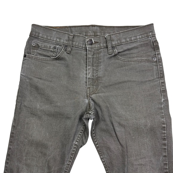 Levis 511 Jeans Mens 33x32 Green/Gray Slim Dark Wash Mid Rise Stretch Denim - Picture 2 of 14